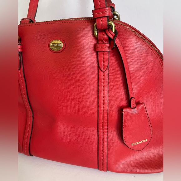 Coach F25671 Peyton Cora Dome pink Leather Handbag Shoulder Bag Satchel - Picture 5 of 9